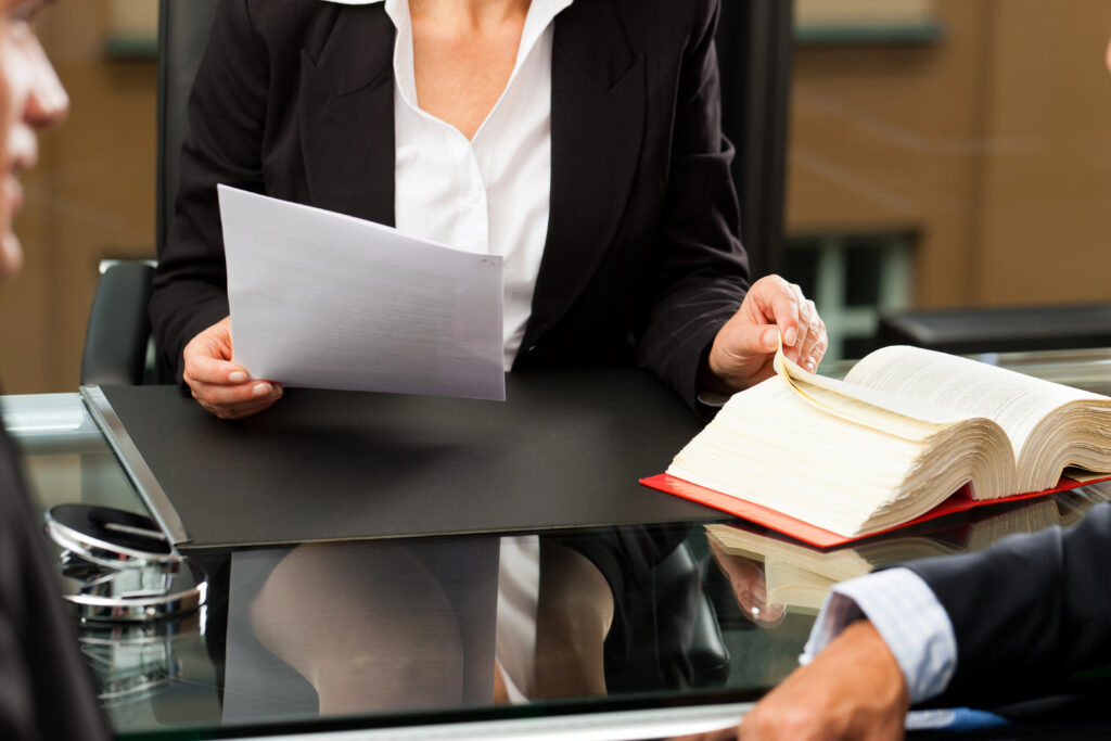 Client discussing with an immigration lawyer