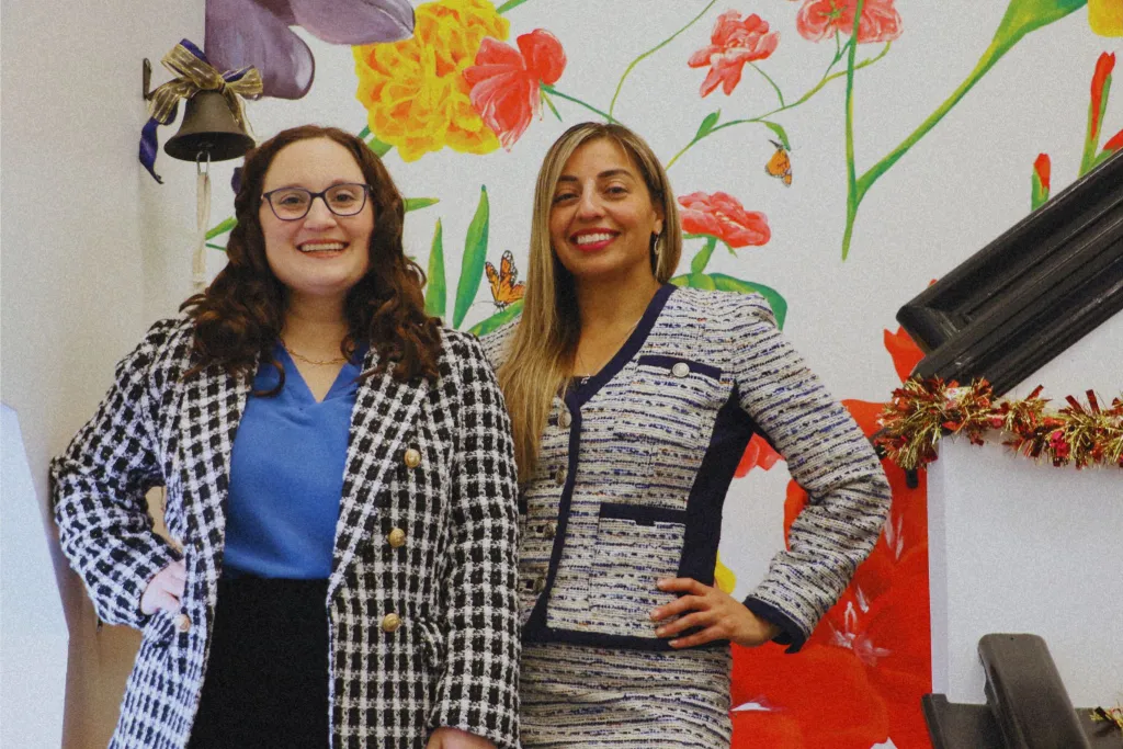 Elissa Stiles, left, and Lorena Rivas, right. Stiles said her clients at Cimarron and the Kay County Detention Center are experiencing prison-like conditions even though they haven’t been charged with a crime. DYLAN GOFORTH/The Frontier